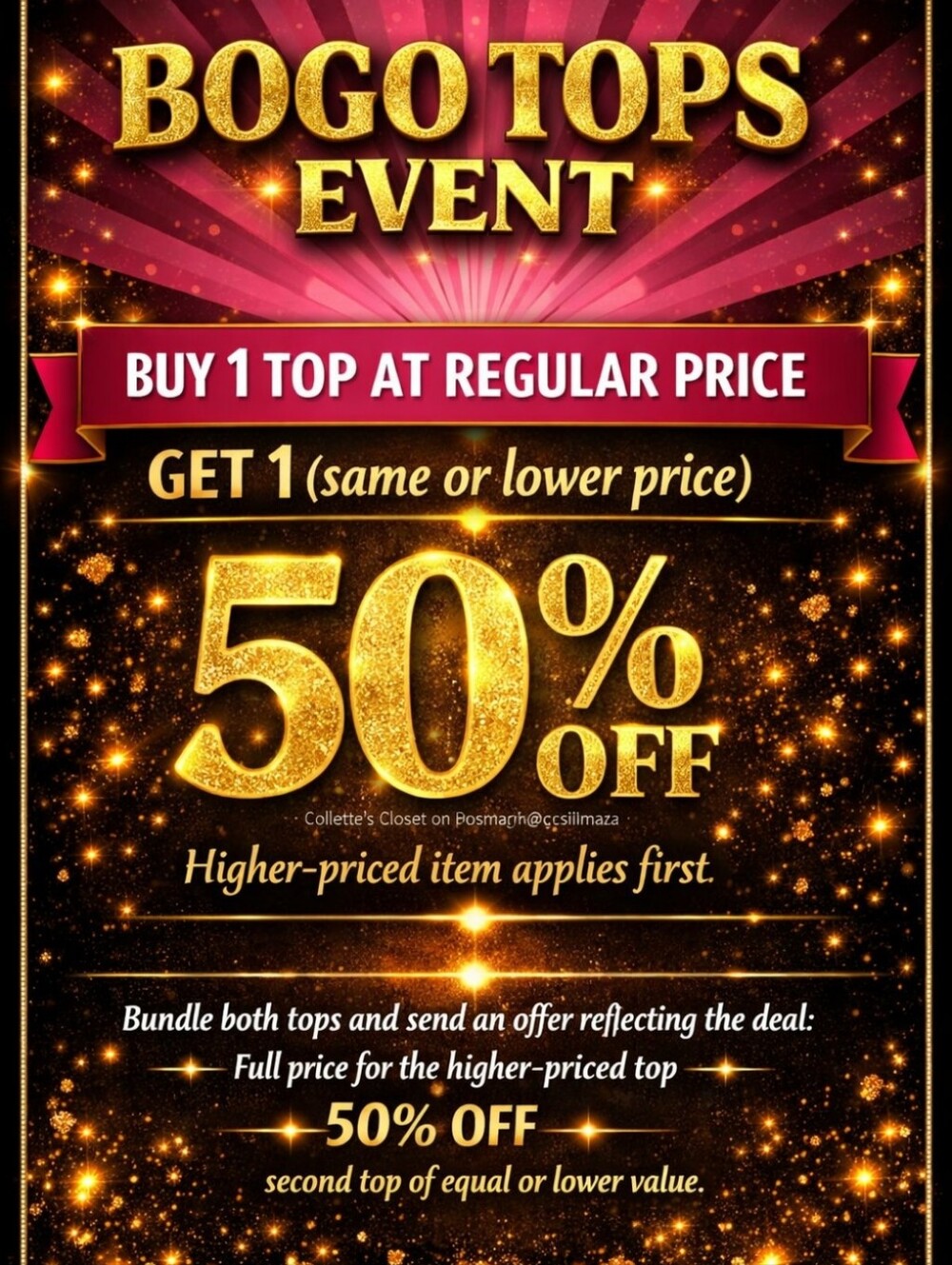 BOGO Tops Event